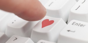 Heart on computer keyboard