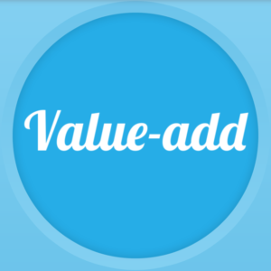 Value-add blue circle