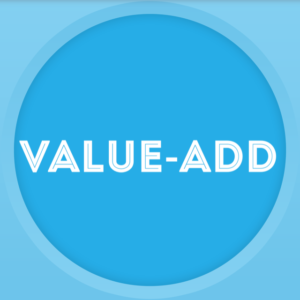 Value-add blue circle